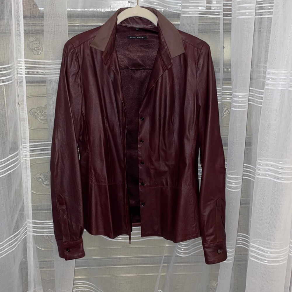 - Worn once stunning soft leather blouse / jacket I paid $395 at Bloomingdales - Picture 3 of 12